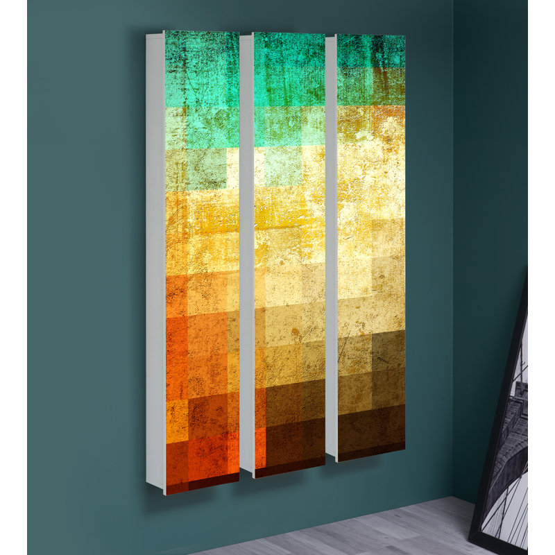 Ebern Designs 3-tlg. Schuhschrank-Set Abstract Art für 12 Paar Schuhe